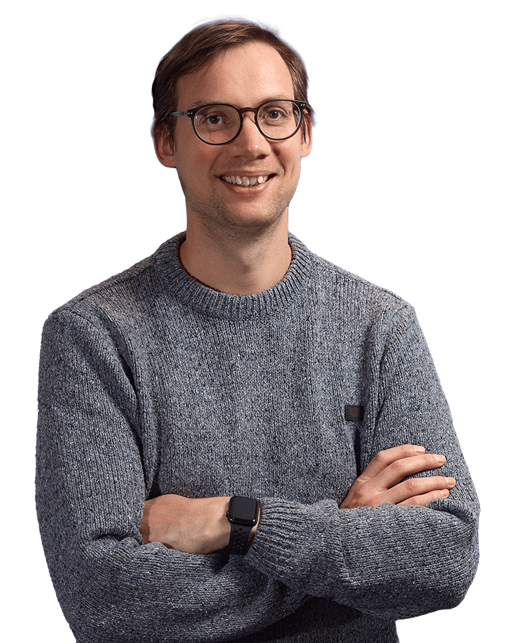 Visual designer wearing a hat